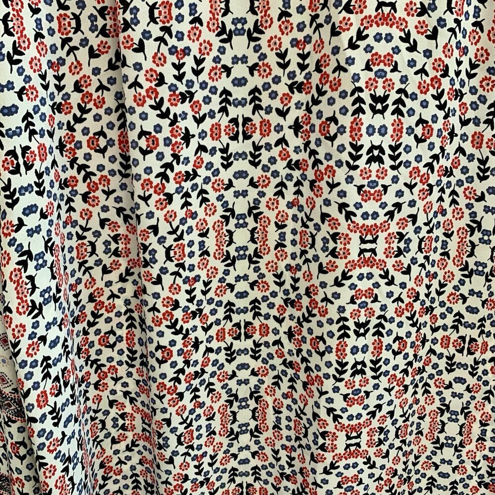 Loft Multicolor Patterned Blouse - image 6